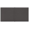    Pannelli Murali 12 pz Grigio Scuro 30x15 cm Tessuto 0,54 m²