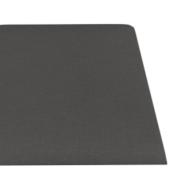    Pannelli Murali 12 pz Grigio Scuro 30x15 cm Tessuto 0,54 m²