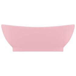   Lavandino con Troppopieno Ovale Rosa Opaco 58,5x39 cm Ceramica