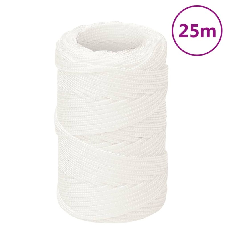   Corda Nautica Completamente Bianca 2 mm 25 m in Polipropilene