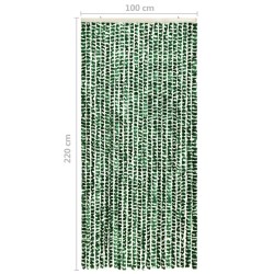   Zanzariera Verde e Bianco 100x220 cm Ciniglia