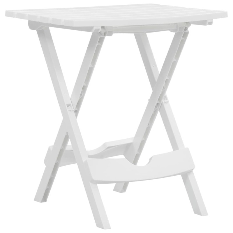   Tavolo da Giardino Pieghevole 45,5x38,5x50cm Bianco