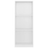   Libreria a 3 Ripiani Bianco Lucido 40x24x108 cm in Truciolato