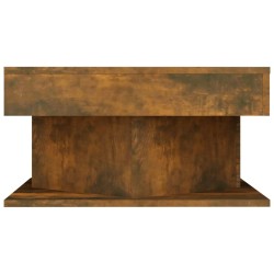   Tavolino da Salotto Rovere Fumo 57x57x30cm in Legno Ingegnerizzato