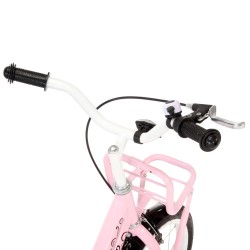 Bici per Bambini con Trasportino Frontale 16'' Bianca e Rosa