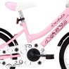 Bici per Bambini con Trasportino Frontale 16'' Bianca e Rosa