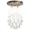   Lampadario Perle di Cristallo a Sfera Argento 3  Lampadine G9