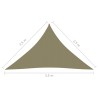 Parasole a Vela Oxford Triangolare 2,5x2,5x3,5 m Beige