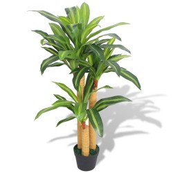   Dracena Pianta Artificiale con Vaso 100 cm Verde