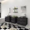   Mobili da Bagno con Lavabo Set 7 pz Nero