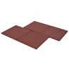   Piastrelle Anticaduta 18 pz in Gomma 50x50x3 cm Rosse