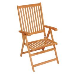   Sedie da Giardino 4 pz con Cuscini Beige Massello di Teak