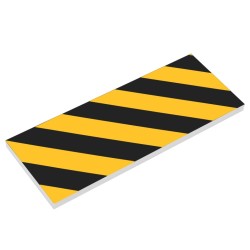   Protezioni da Parete 6 pz Giallo e Nero 50x10x2 cm Schiuma EVA