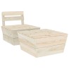   Set Divani da Giardino 2 pz in Legno di Abete Impregnato