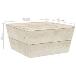   Set Divani da Giardino 2 pz in Legno di Abete Impregnato