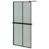   Parete Doccia Walk in Mensola Nera 90x195cm Vetro ESG Alluminio