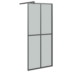   Parete Doccia Walk in Mensola Nera 90x195cm Vetro ESG Alluminio