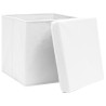   Contenitori con Coperchio 10 pz 28x28x28 cm Bianco