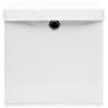   Contenitori con Coperchio 10 pz 28x28x28 cm Bianco