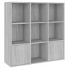   Libreria Grigio Sonoma 98x30x98 cm