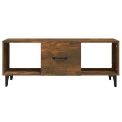   Tavolino da Salotto Rovere Fumo 102x50x40 cm Legno ingegnerizzato