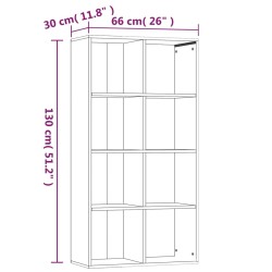   Libreria/Credenza Rovere Marrone 66x30x130 cm Legno ingegnerizzato