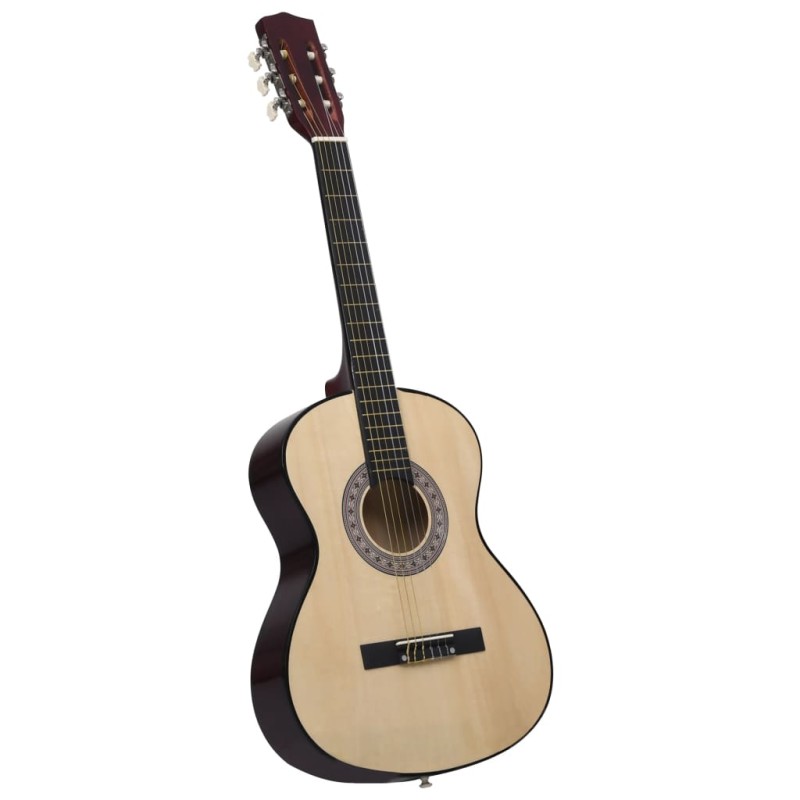   Chitarra Classica per Principianti Nera 4/4 39" in Tiglio