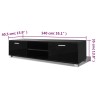   Mobile TV Bianco Laccato Lucido 140x40,3x34,7 cm