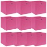   Scatole 10 pz Rosa 32x32x32 cm in Tessuto