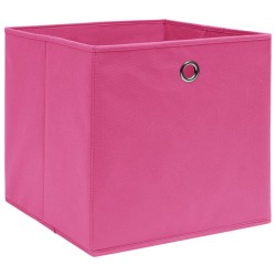   Scatole 10 pz Rosa 32x32x32 cm in Tessuto