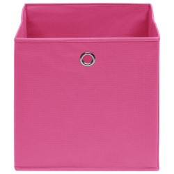   Scatole 10 pz Rosa 32x32x32 cm in Tessuto