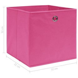   Scatole 10 pz Rosa 32x32x32 cm in Tessuto