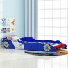   Letto Bambini Auto da Corsa 90x200 cm Blu