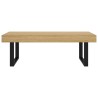   Tavolino Salotto Marrone Chiaro e Nero 120x60x40 cm MDF e Ferro