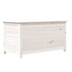 Scatola Cuscini Esterno Bianco 100x50x56cm Legno Massello Abete