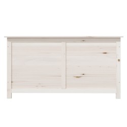 Scatola Cuscini Esterno Bianco 100x50x56cm Legno Massello Abete