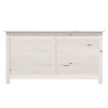 Scatola Cuscini Esterno Bianco 100x50x56cm Legno Massello Abete