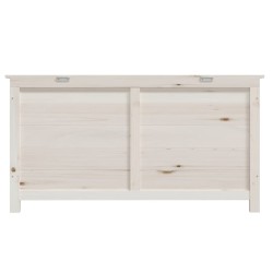 Scatola Cuscini Esterno Bianco 100x50x56cm Legno Massello Abete