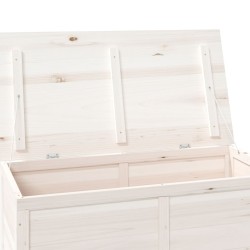 Scatola Cuscini Esterno Bianco 100x50x56cm Legno Massello Abete