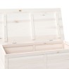 Scatola Cuscini Esterno Bianco 100x50x56cm Legno Massello Abete