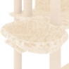   Albero per Gatti con Tiragraffi in Sisal Crema 191 cm