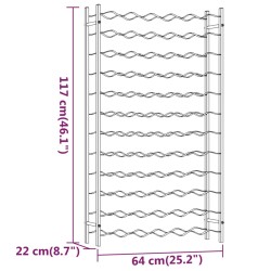 Portabottiglie per 72 Bottiglie Metallo Bianco