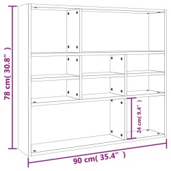   Scaffale a Parete Rovere Sonoma 90x16x78 cm in Truciolato