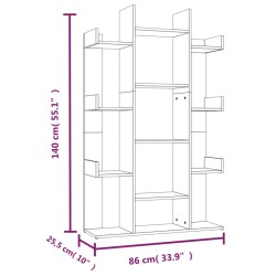   Libreria Rovere Marrone 86x25,5x140 cm in Legno Ingegnerizzato