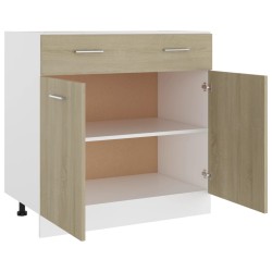   Armadio con Cassetto Rovere Sonoma 80x46x81,5 cm in Truciolato