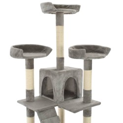   Albero per Gatti con Tiragraffi in Sisal 170 cm Grigio