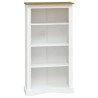 Libreria a 4 Ripiani Pino Messicano Corona Bianco 81x29x150 cm