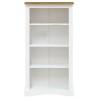 Libreria a 4 Ripiani Pino Messicano Corona Bianco 81x29x150 cm