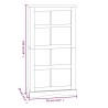 Libreria a 4 Ripiani Pino Messicano Corona Bianco 81x29x150 cm