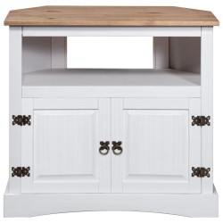   Tavolo Console in Pino Messicano Corona Bianco 80x43x78 cm